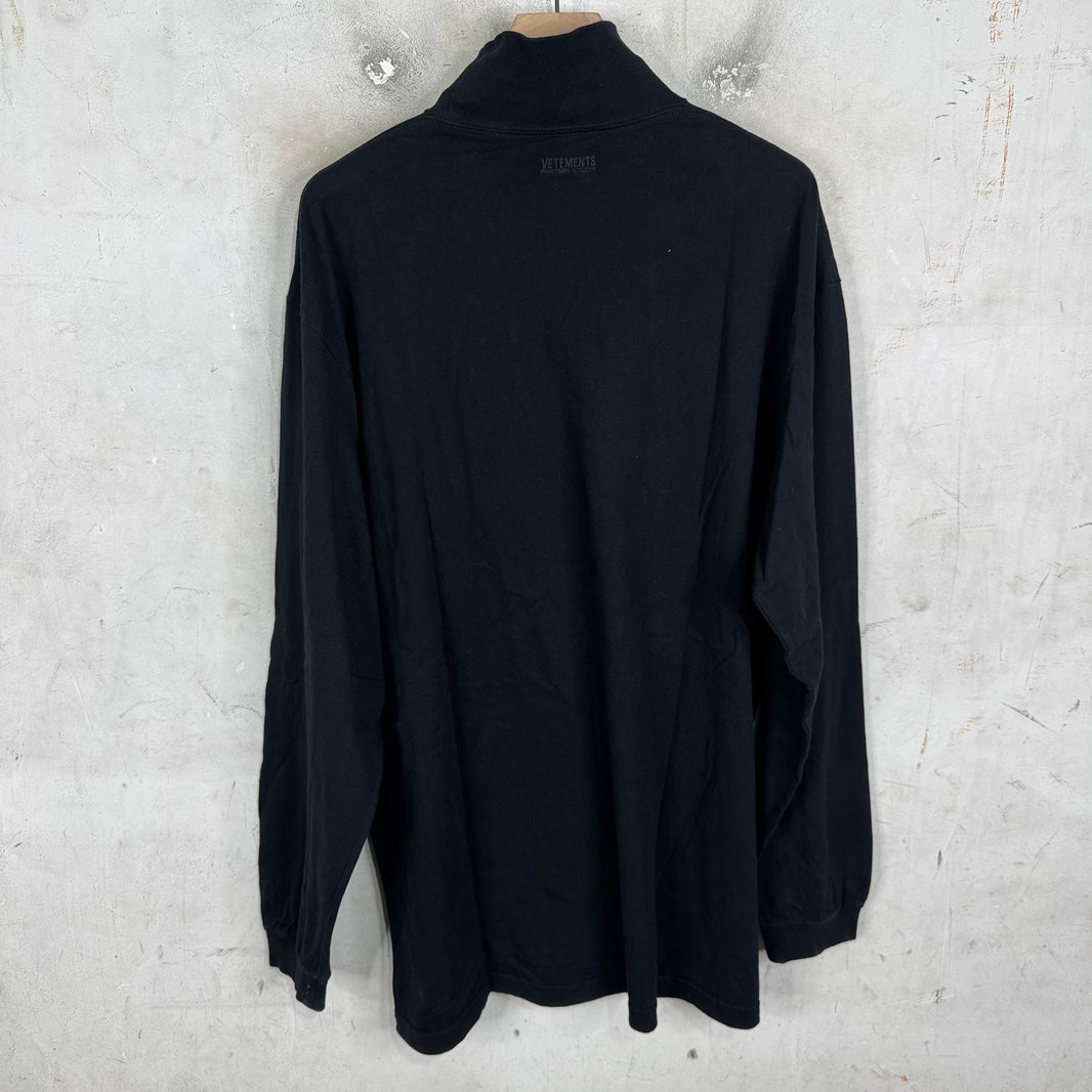 Vetements Georgia Logo Mockneck L/S T-Shirt