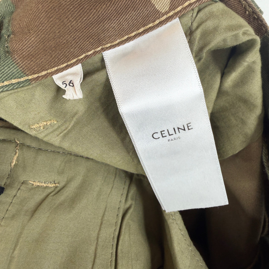 Celine Adjustable Camo Cargo Pants