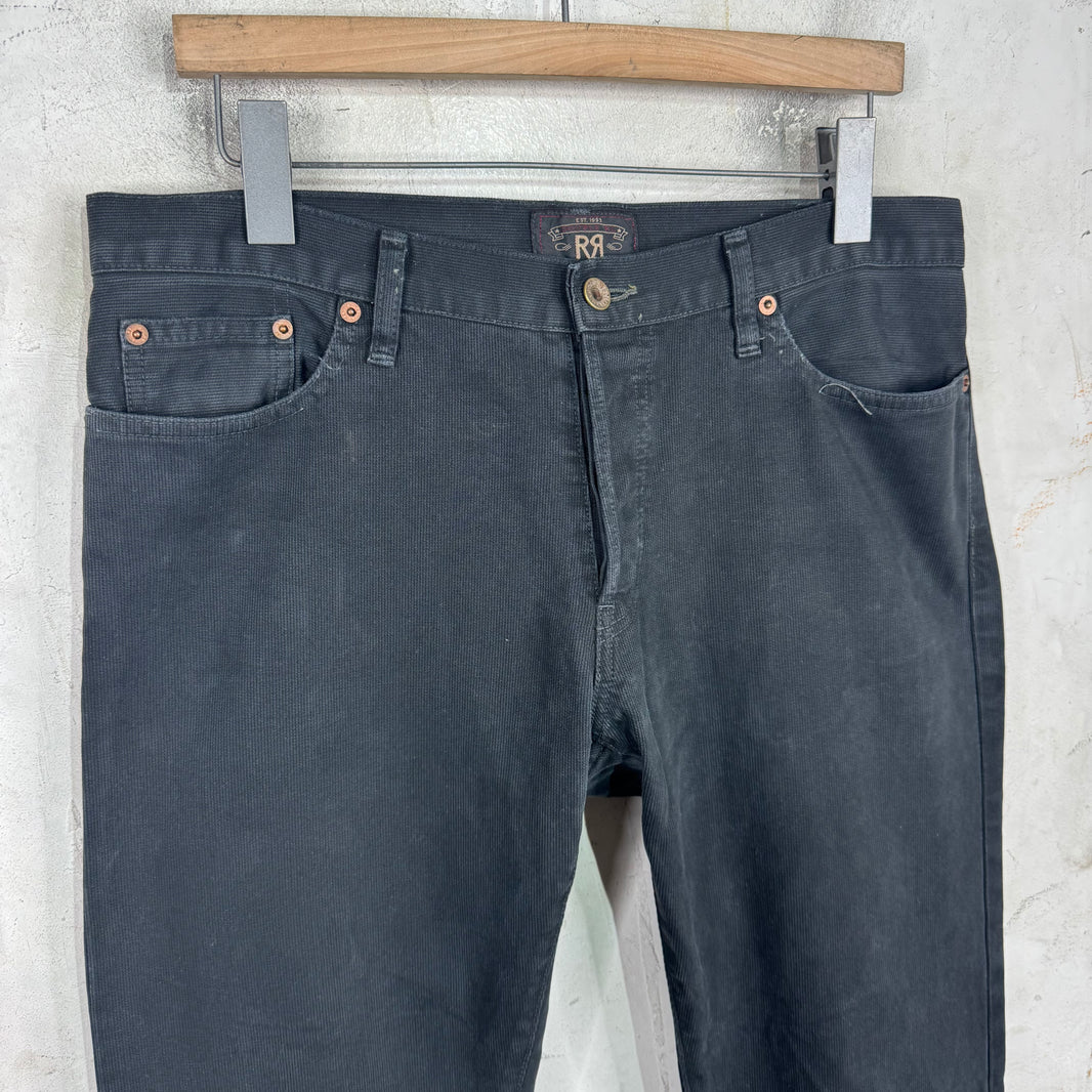 RRL Faded Black Canvas Pants
