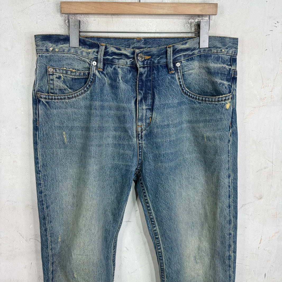 Helmut Lang Wrinkle Wash Light Jeans