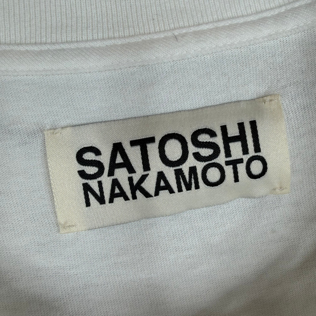 Satoshi Nakamoto Distressed White Logo T-Shirt