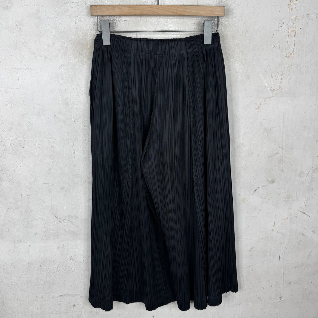 Issey Miyake Pleats Please Black Capris