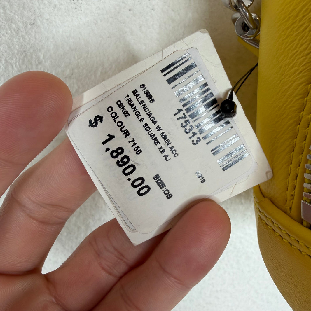 Balenciaga Yellow Square Triangle XS Bag