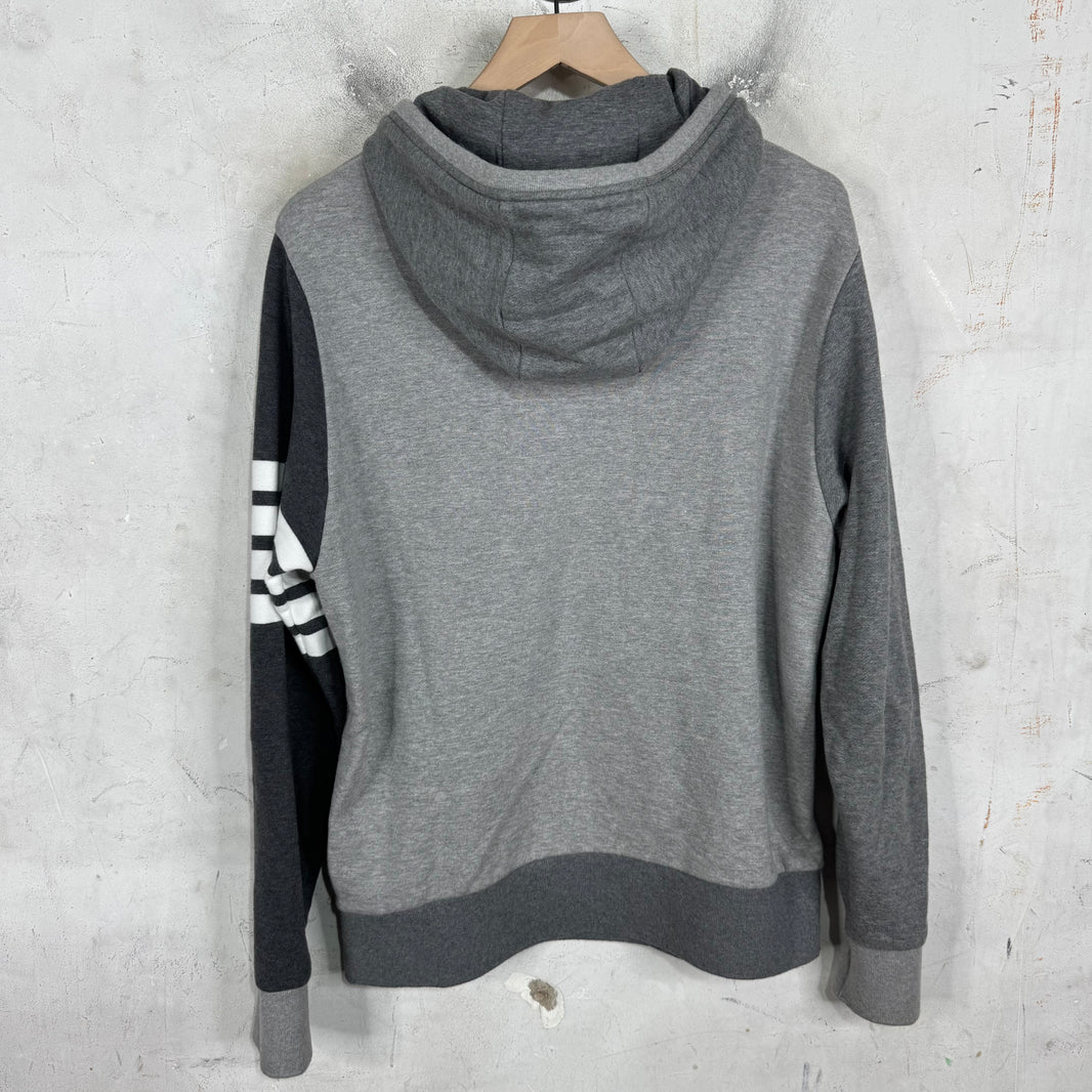 Thom Browne Tri Colored Grey Hoodie