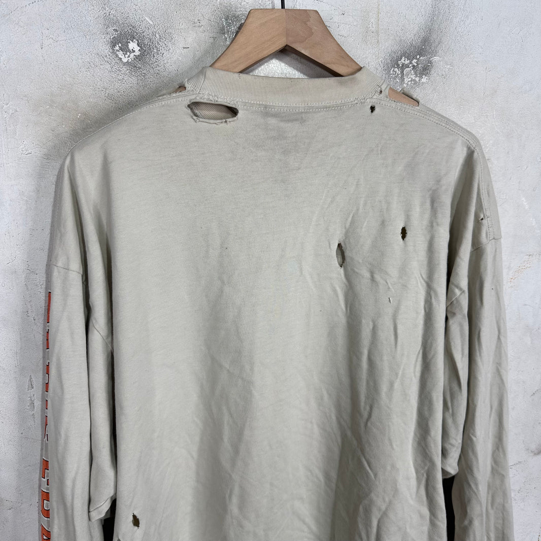 Balenciaga Beige Maison Distressed LS T-Shirt