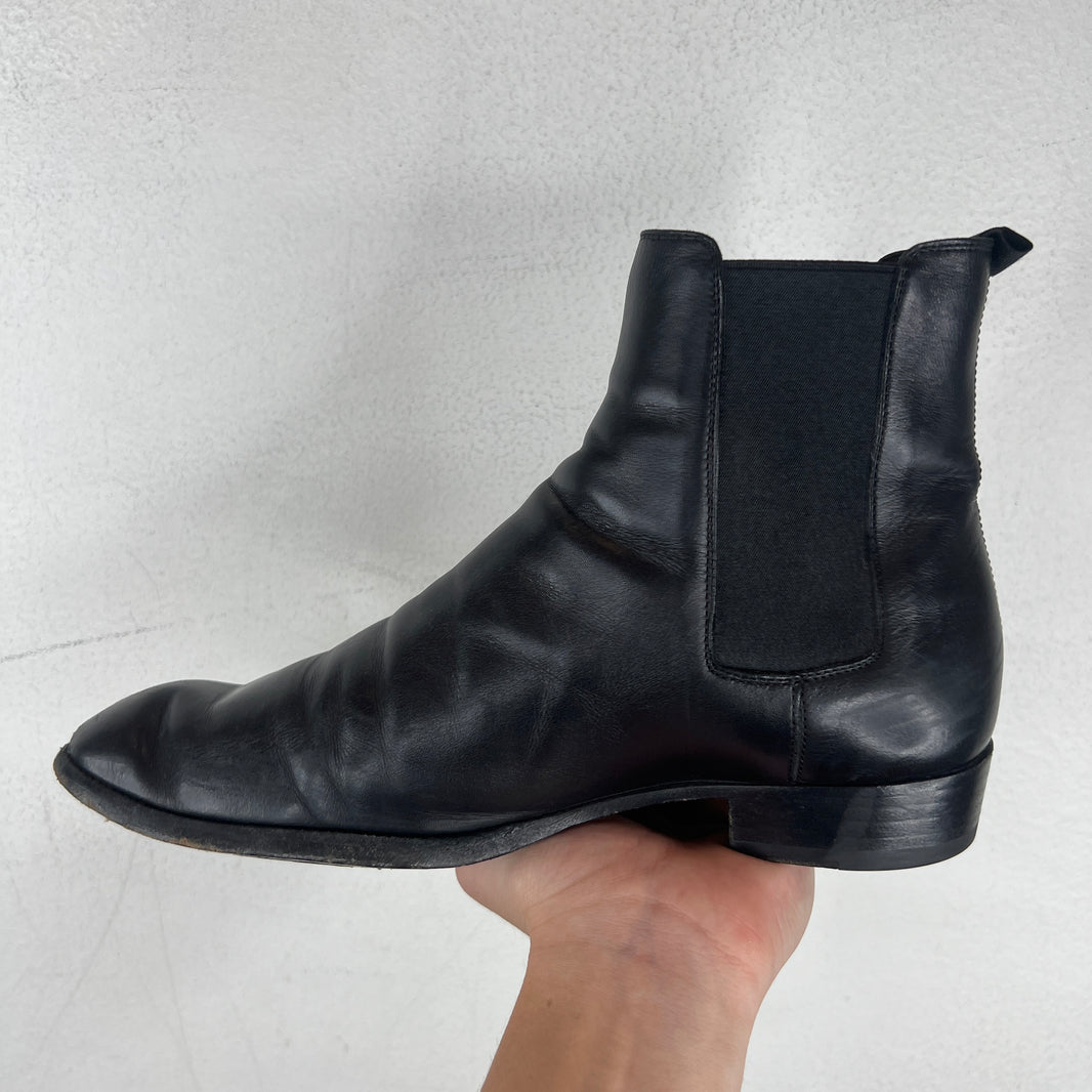 Saint Laurent Black Wyatt Chelsea Boots