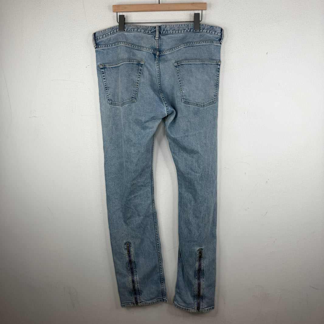 VLONE Blue Zipper Denim Jeans