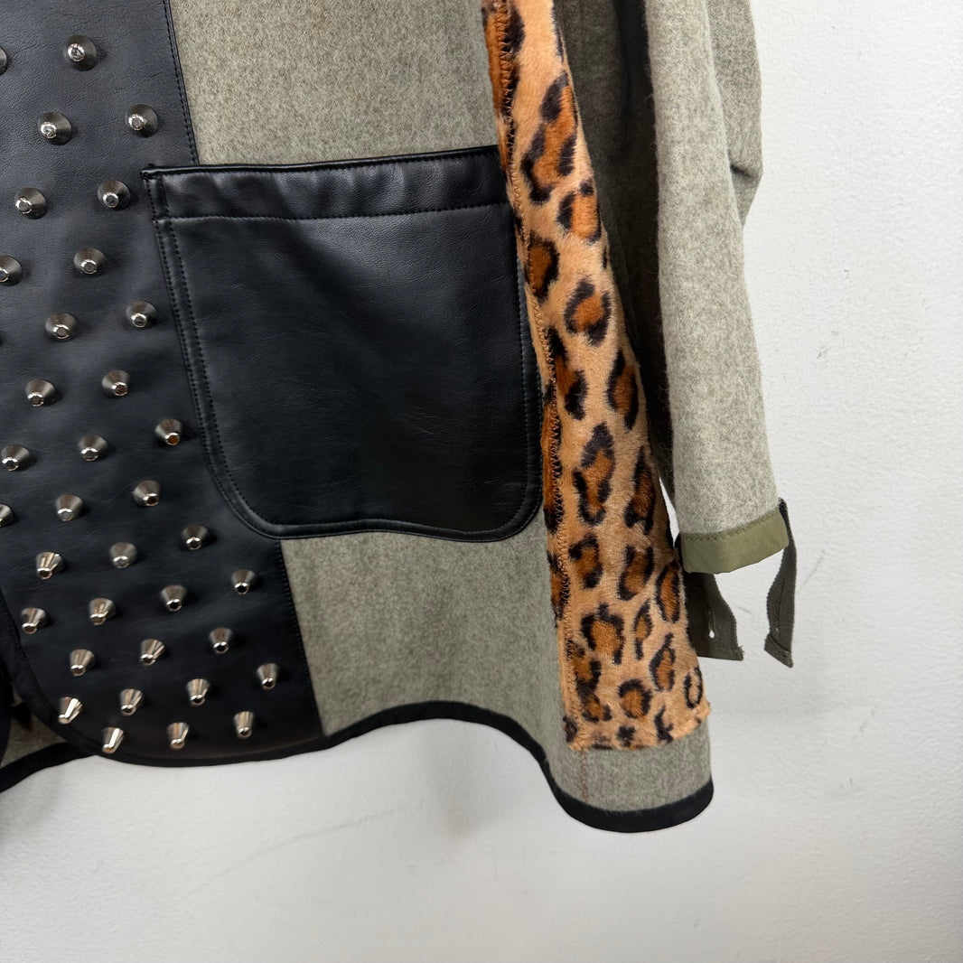 CDG Junya Watanabe Cheetah Studded Cardigan