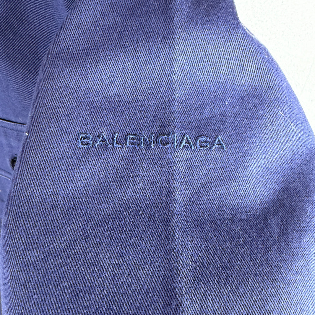Balenciaga Runway Blue Military Button Up Shirt