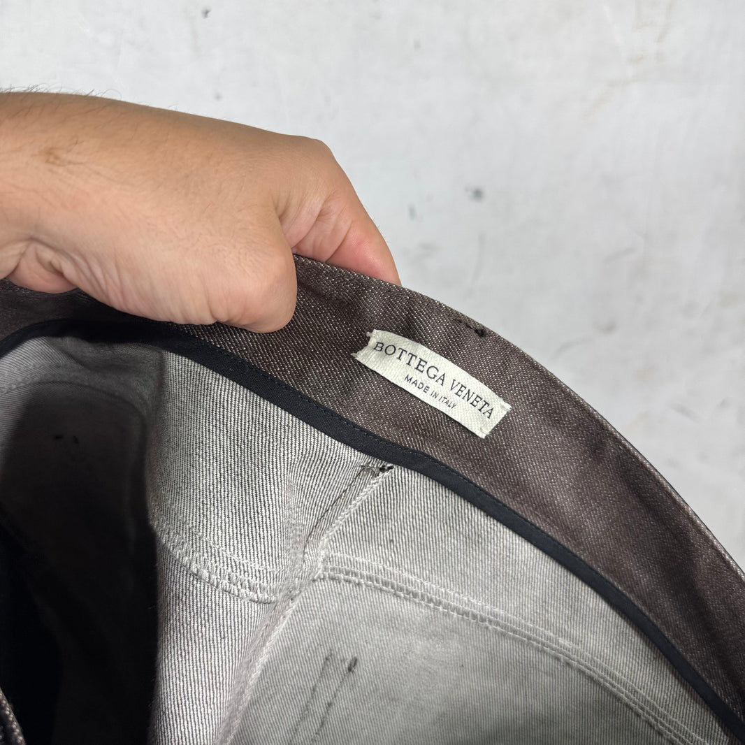 Bottega Veneta 2020 Pre-Spring Leather/Denim Split Pants