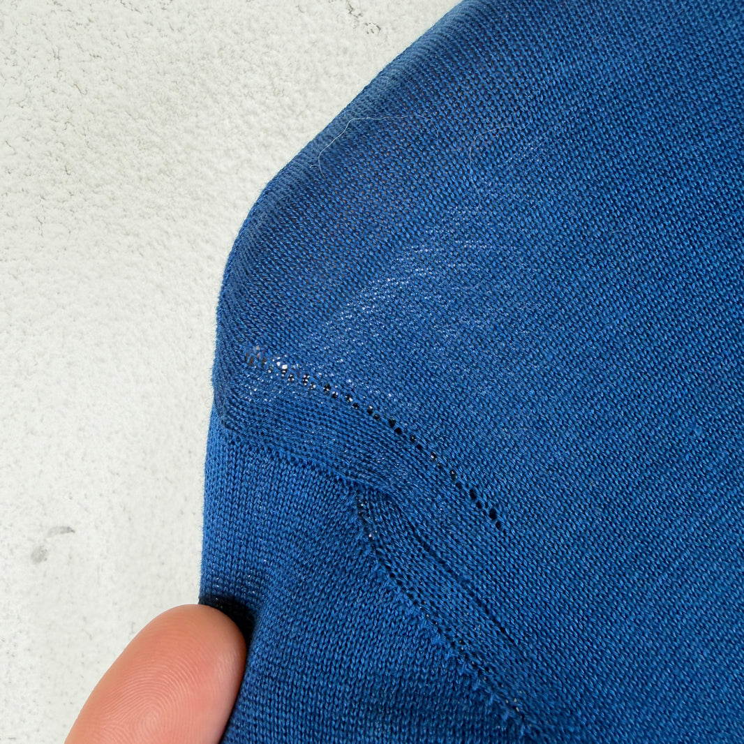 Raf Simons Blue Back Zip Detail Longsleeve T-Shirt