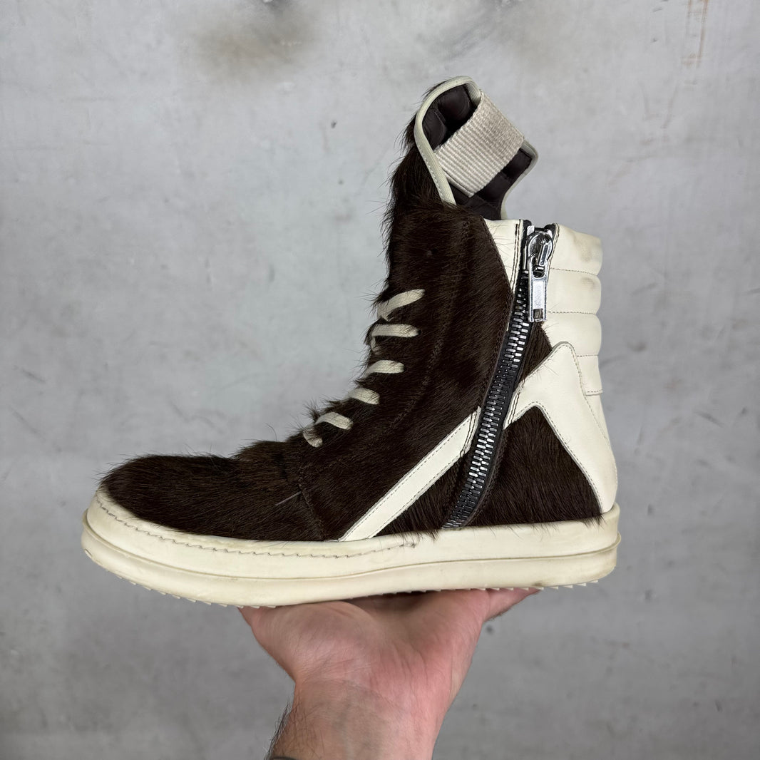 Rick Owens Brown Ponyhair Ramones