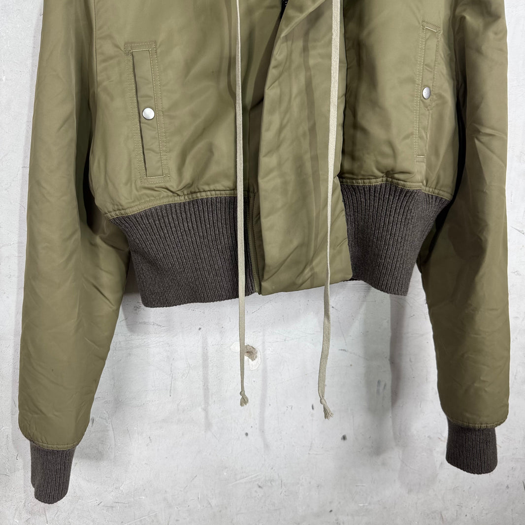 Rick Owens Luxor Cropped Ribbed Exploder Bomber