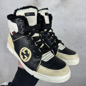 Gucci Shearling Lined Pelle Gomma Sneakers