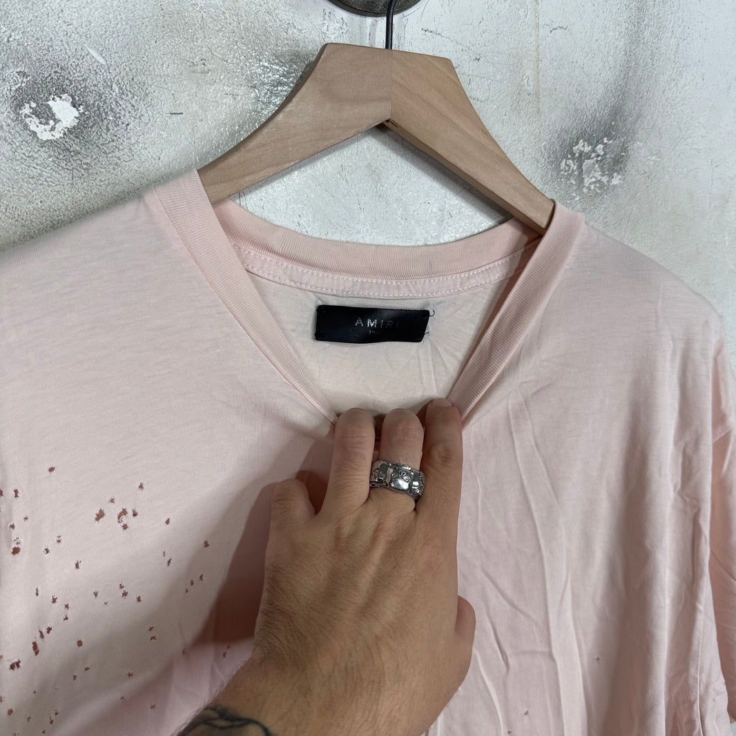 Amiri Pink Shotgun T-Shirt