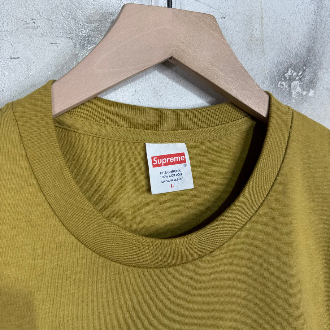 Supreme Yellow Morrisey Test Print Sample T-Shirt