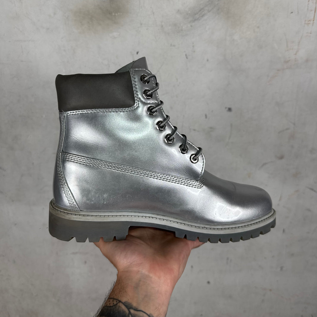 Veneda Carter x Timberland Silver Boots