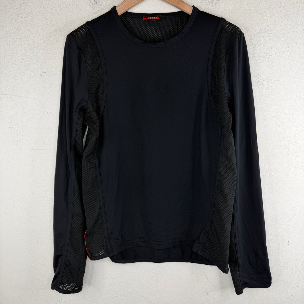 Prada Linea Rossa Split Mesh LS Shirt
