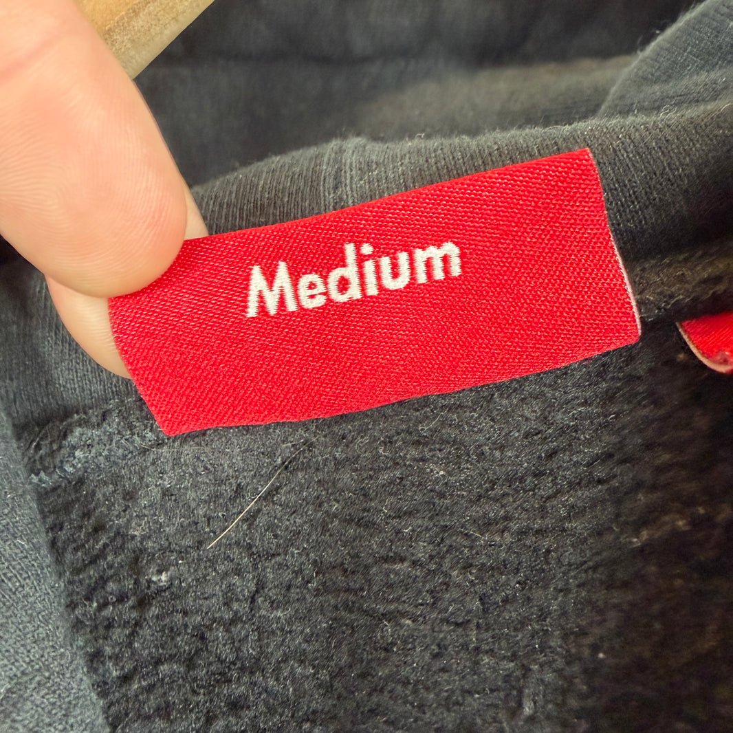 Supreme Plain Black Zip Hoodie