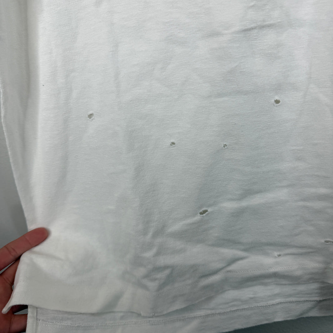 Dior Distressed White T-Shirt