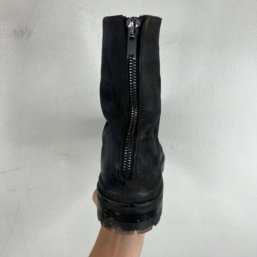 424 Black Laced Marathon Boots