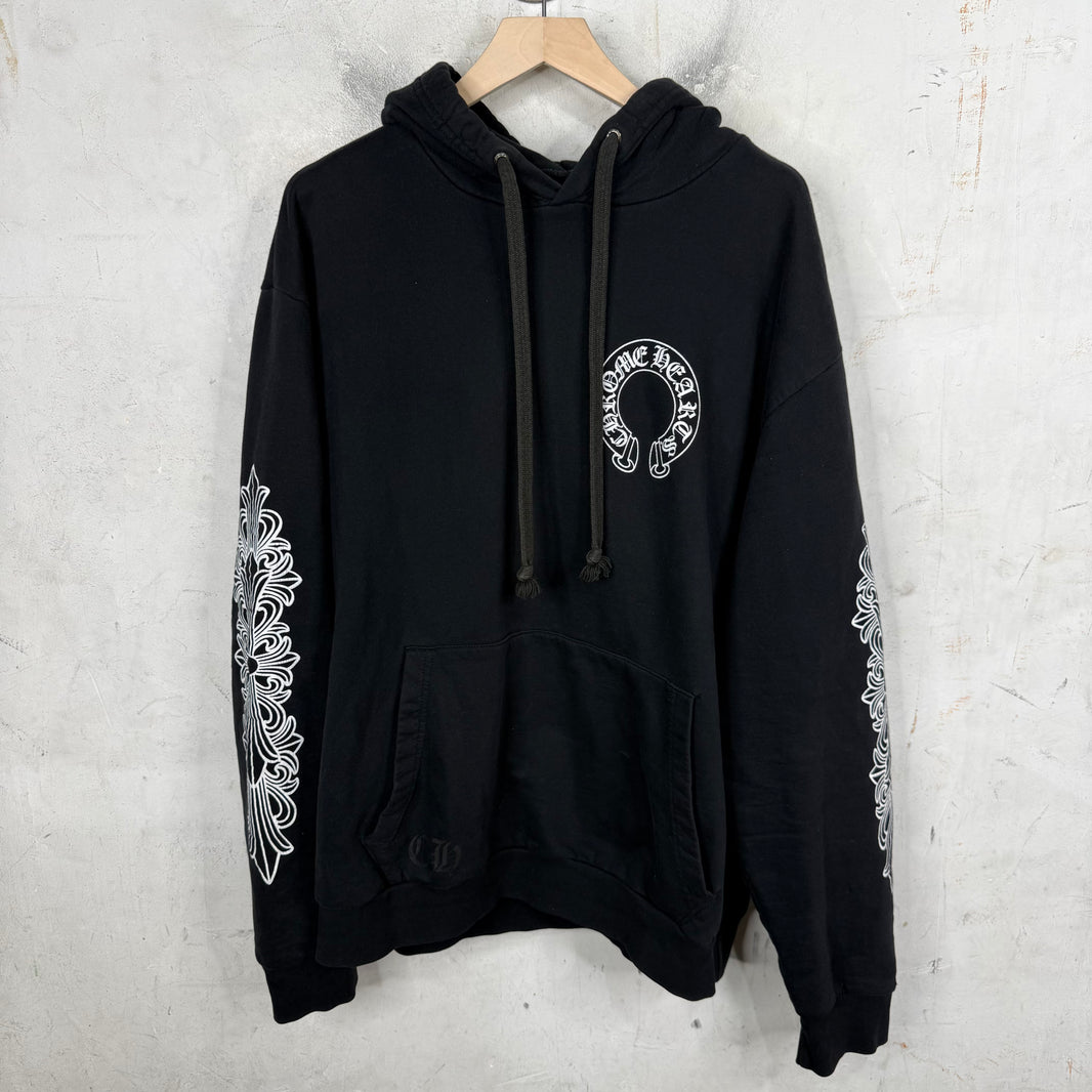 Chrome Hearts Horseshoe Floral Hoodie