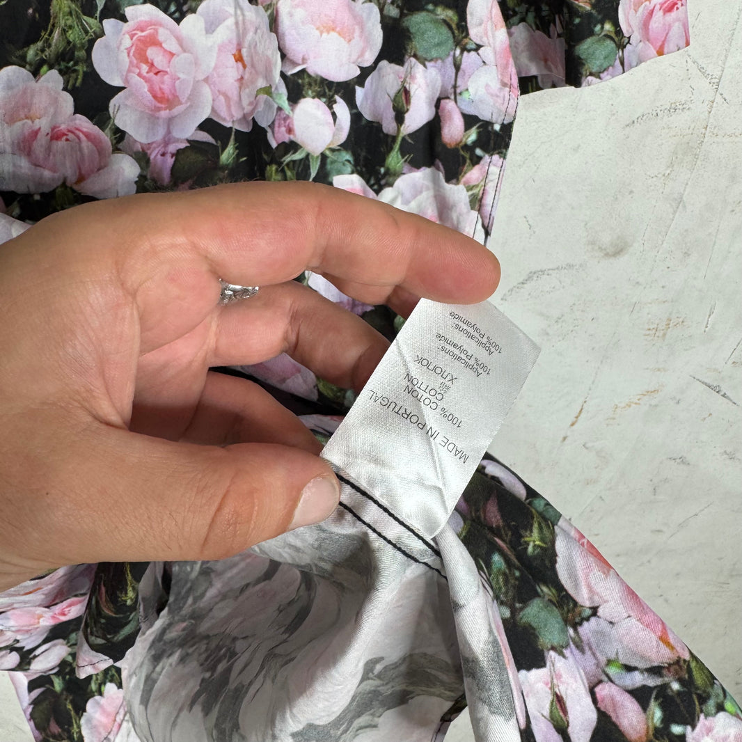 Givenchy Floral Print SS Military Patch Shirt