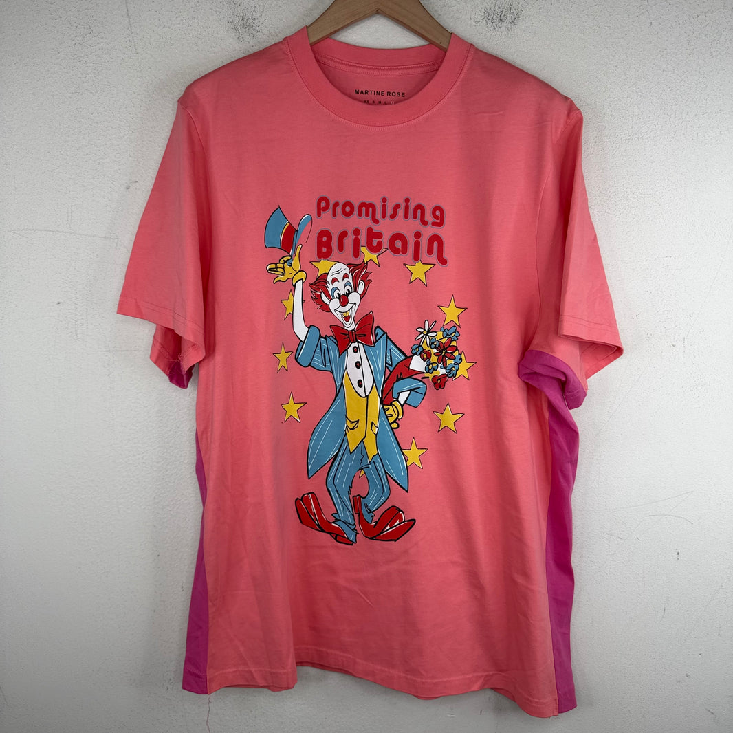 Martine Rose Pink Promising Britain Clown T-Shirt