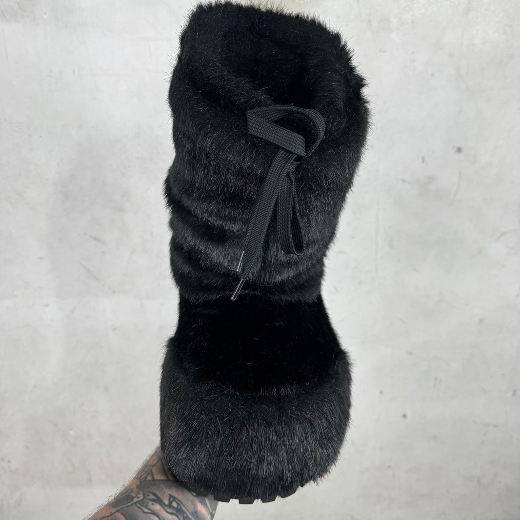 Balenciaga Faux Mink Alaska Boots