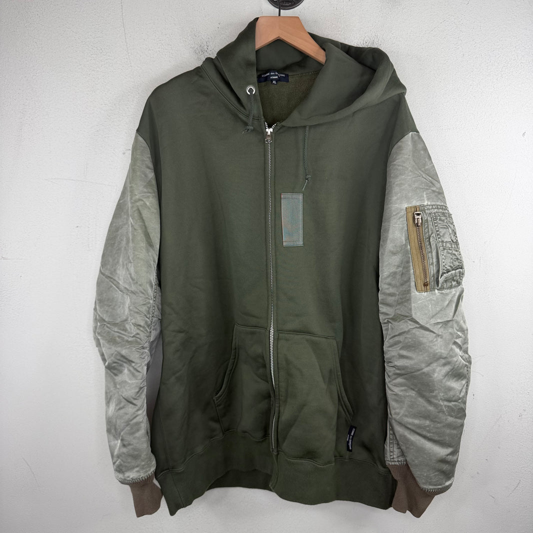 CDG Homme Bomber Zip-Up Hoodie