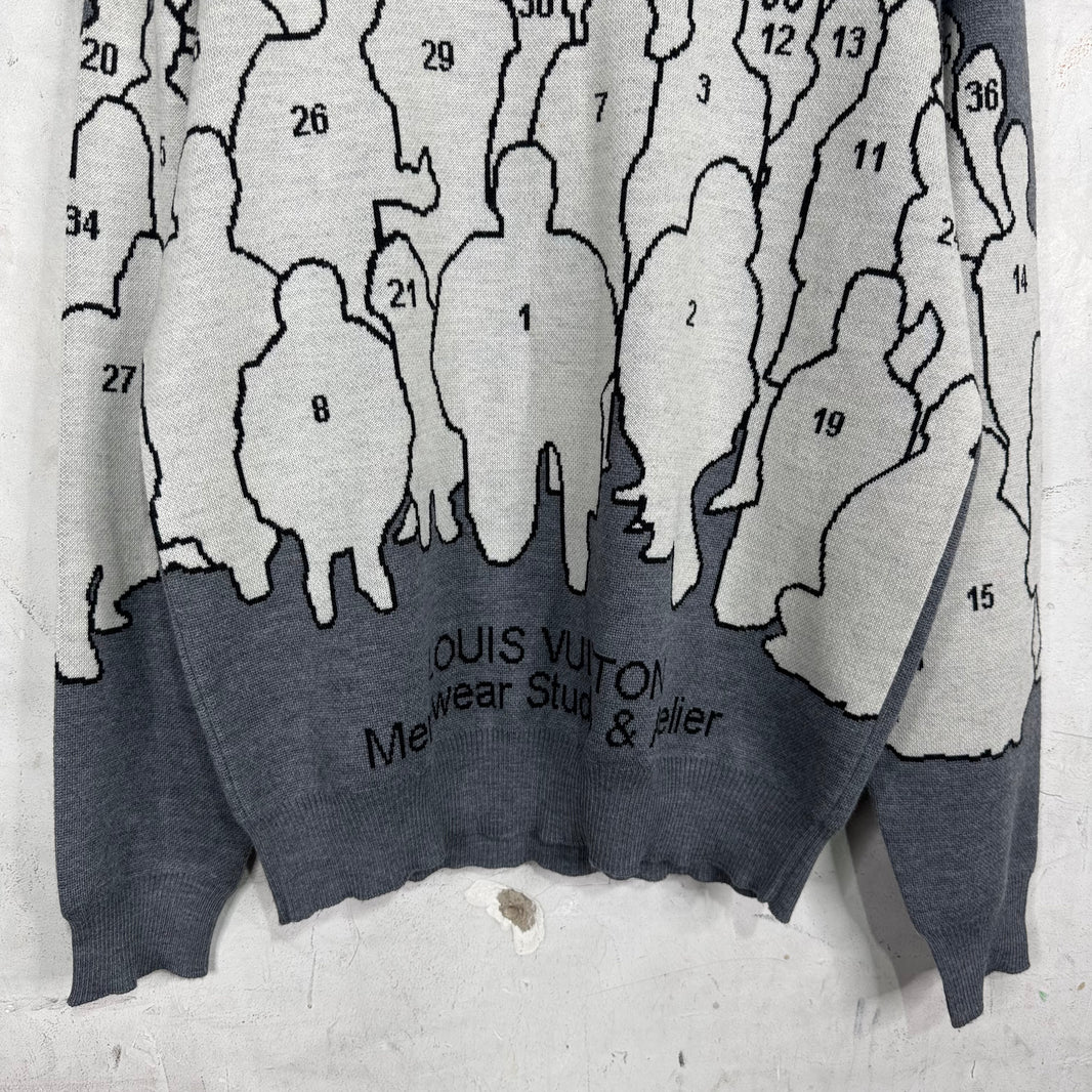 Louis Vuitton Grey Studio Sweater
