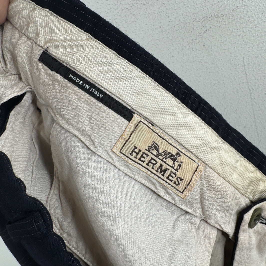 Hermes Navy Striped Trousers