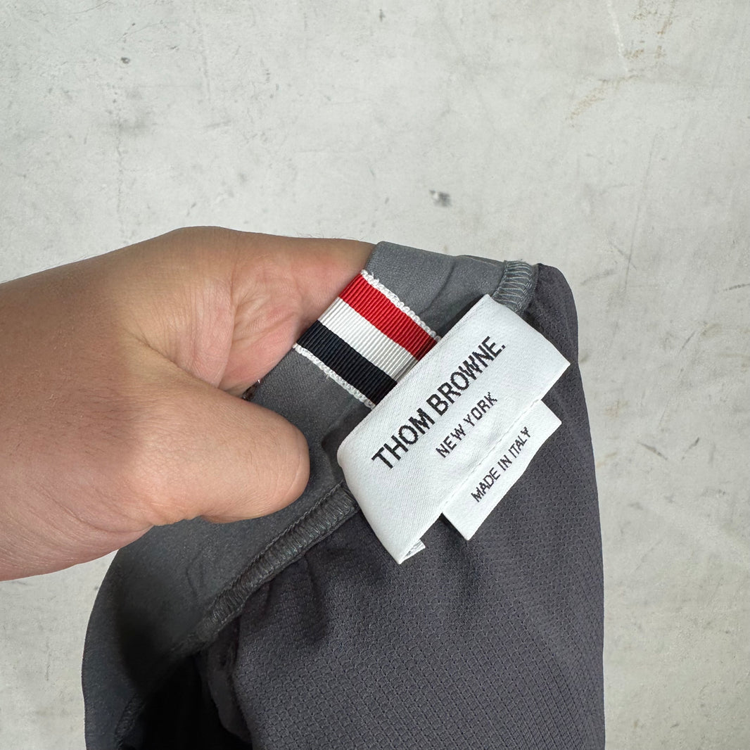 Thom Browne Grey Striped Running Shorts