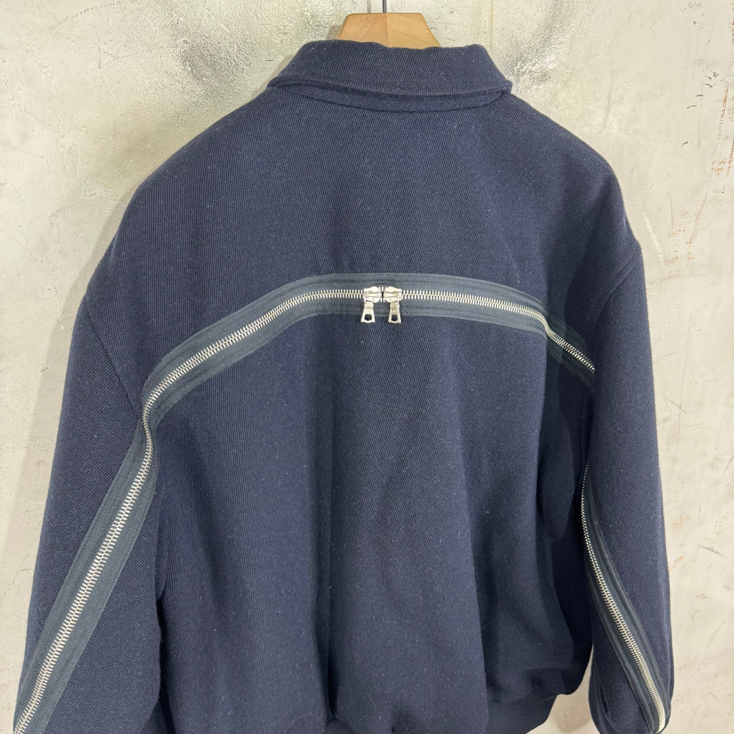 Dries Van Noten Back Zip Wool Bomber