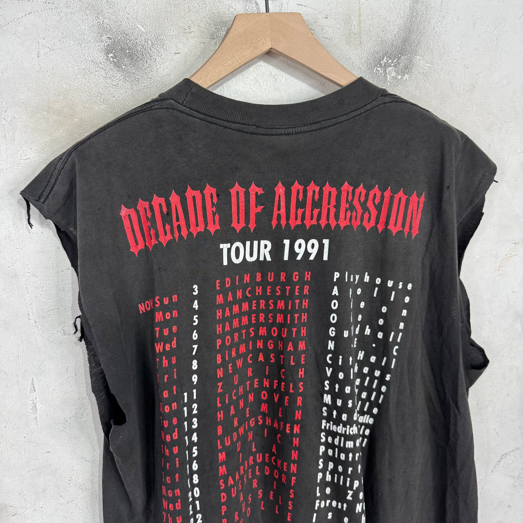 Vintage Slayer Aggression 91' Tour Cutoff T-Shirt