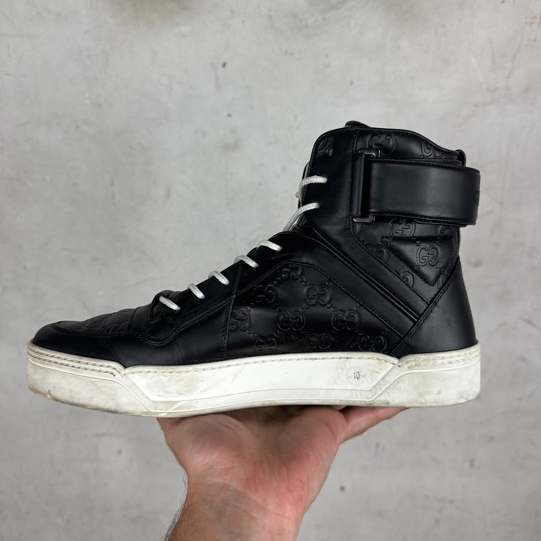 Gucci High Top Embossed Monogram Sneakers