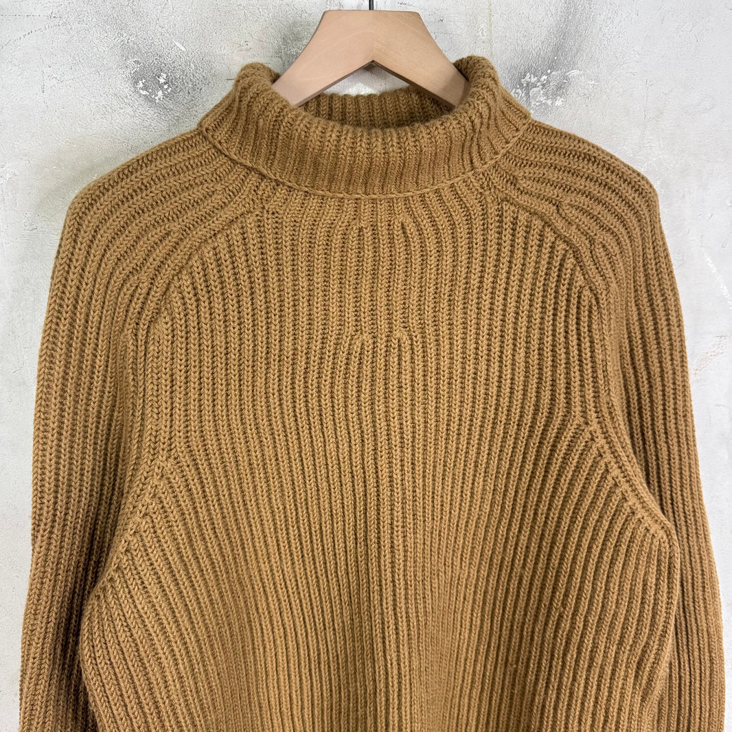 Acne Studios Khaki High Neck Wool Sweater