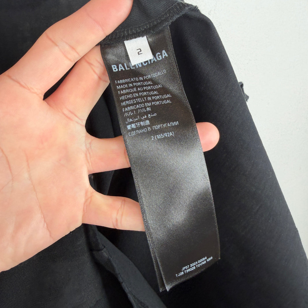 Balenciaga Mud Distressed Bitcoin T-Shirt