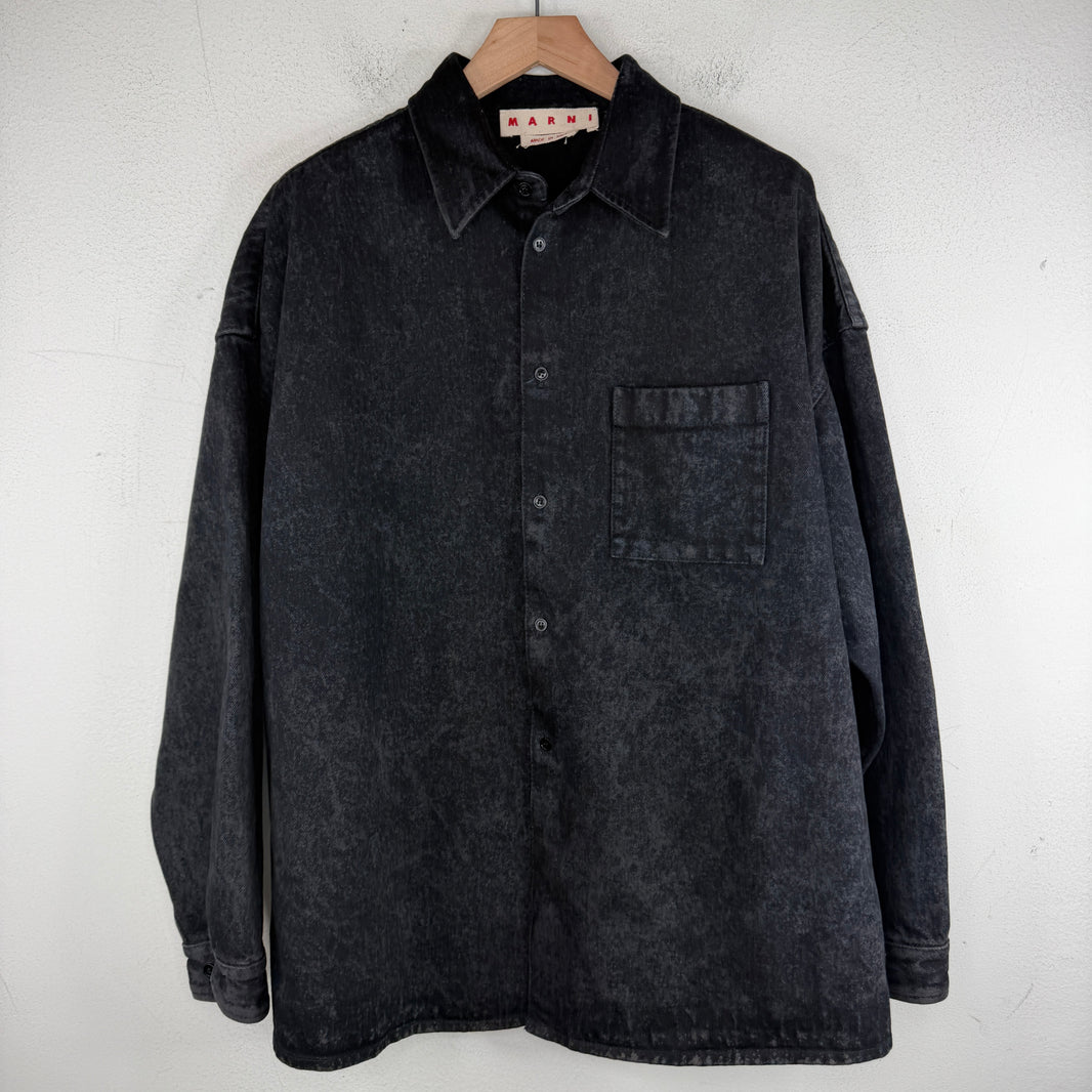 Marni Denim Stone Wash Button Up Over Shirt
