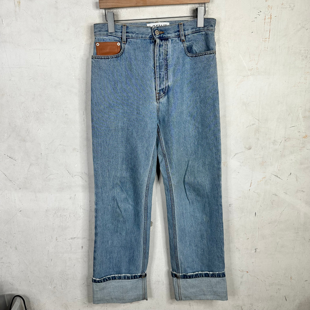 Loewe Lightwash Cuffed Jeans
