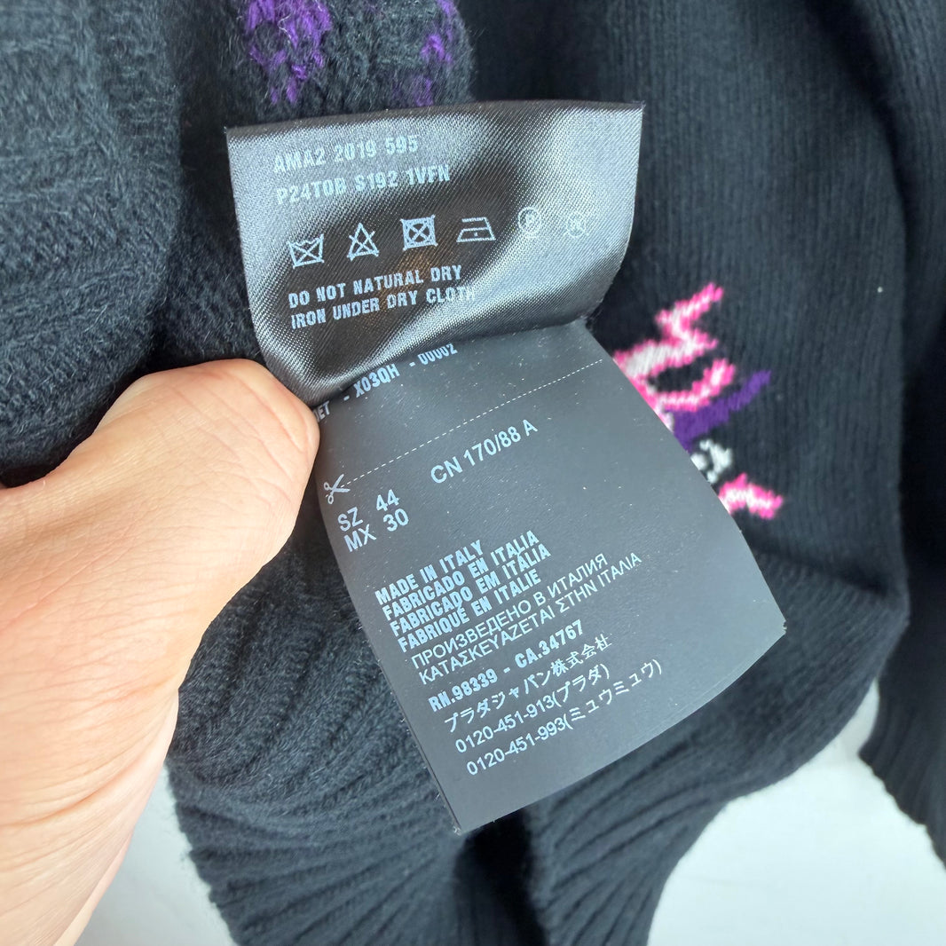 Prada Lightning Heart Knit Sweater