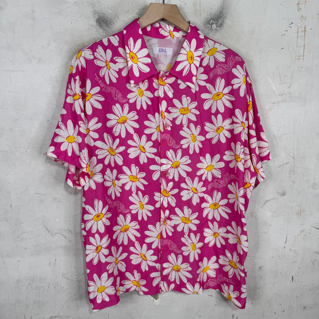 ERL Pink Daisy Rayon Shirt