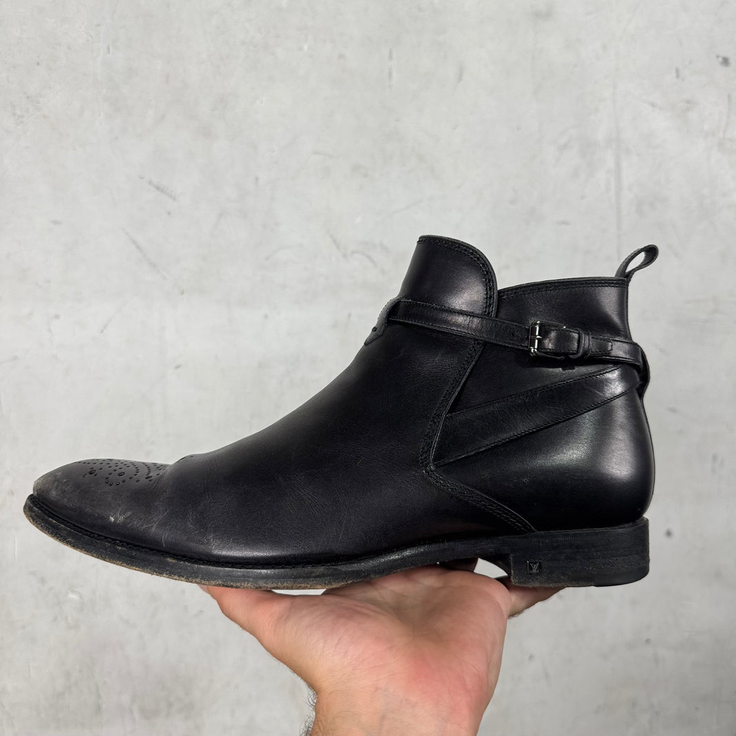 Louis Vuitton Perforated Toe Jodhpur Boots
