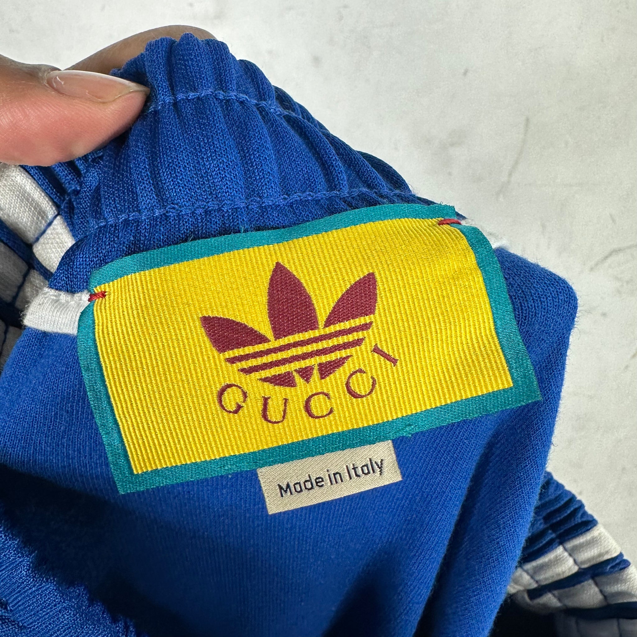 Gucci x Adidas Blue Track Pants