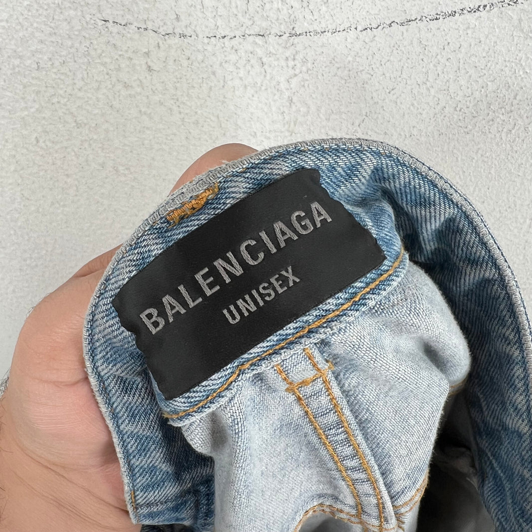Balenciaga Front Pocket Distressed Denim jeans