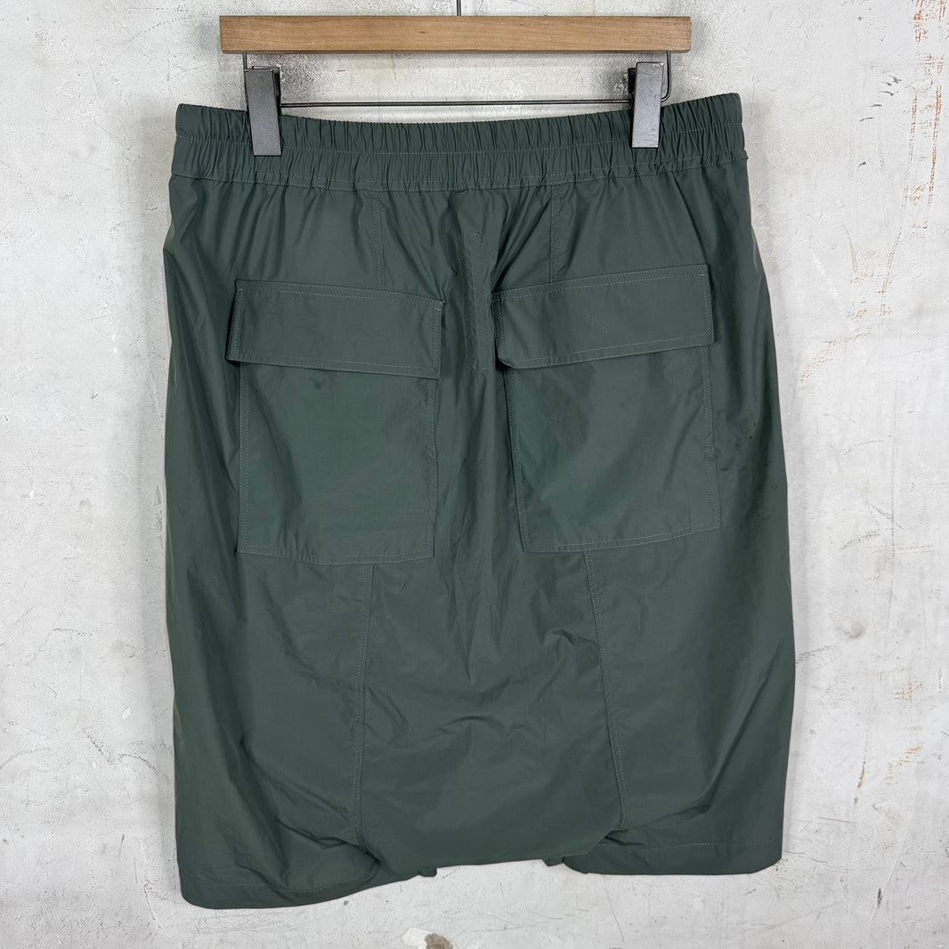 Rick Owens  Dirt Sage Dropcrotch Nylon Shorts
