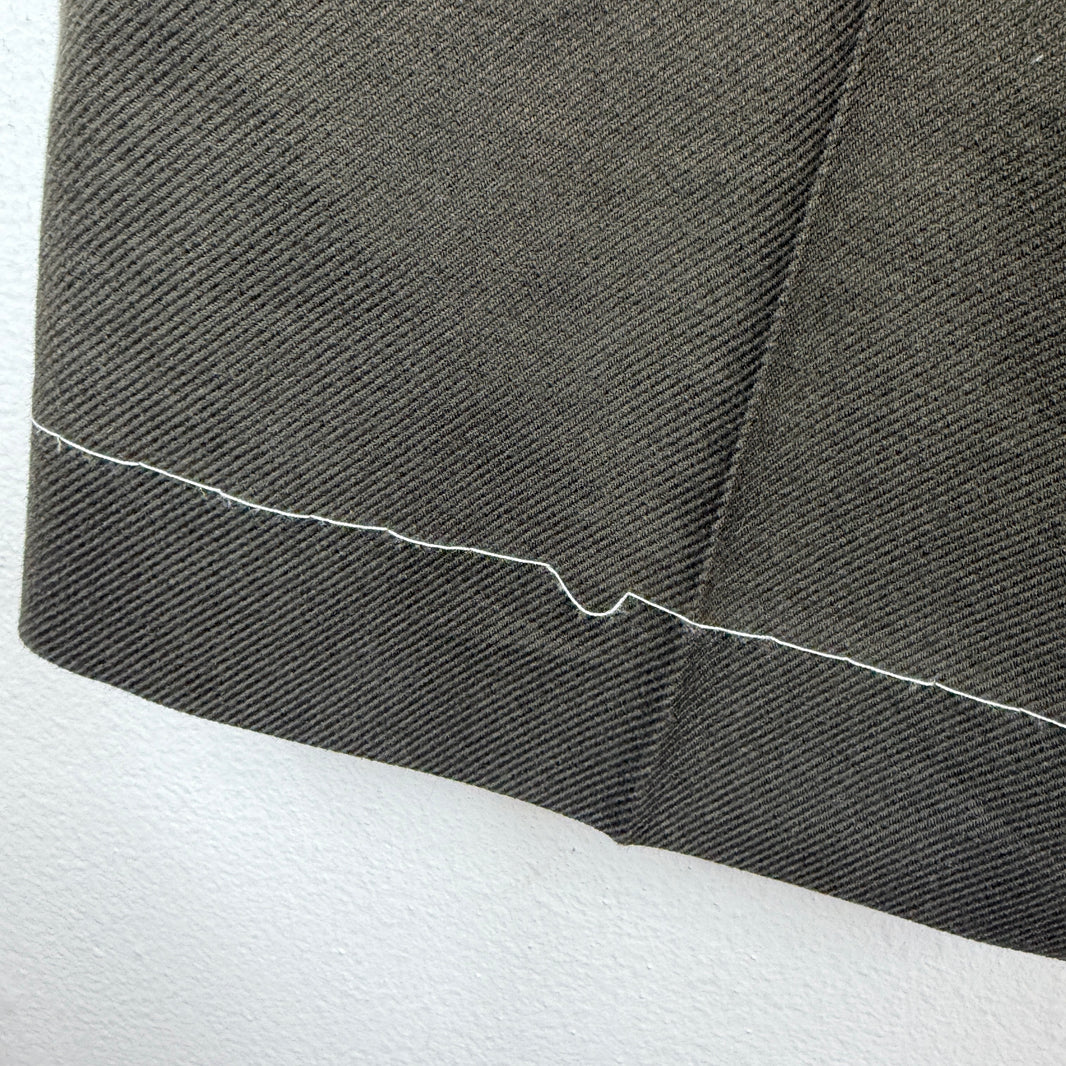 Margiela Green Wool Double Waist Trousers