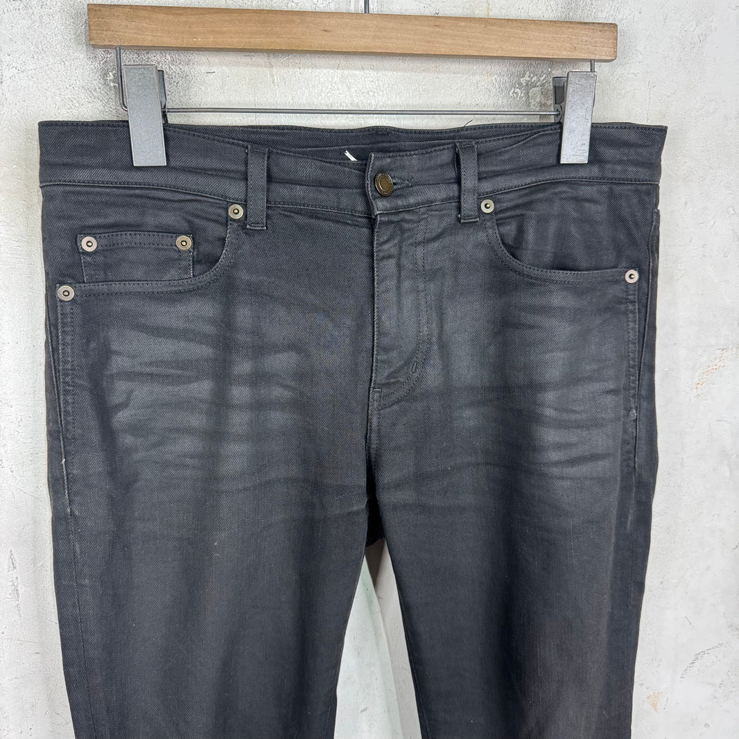 Saint Laurent Black Waxed D03 Jeans