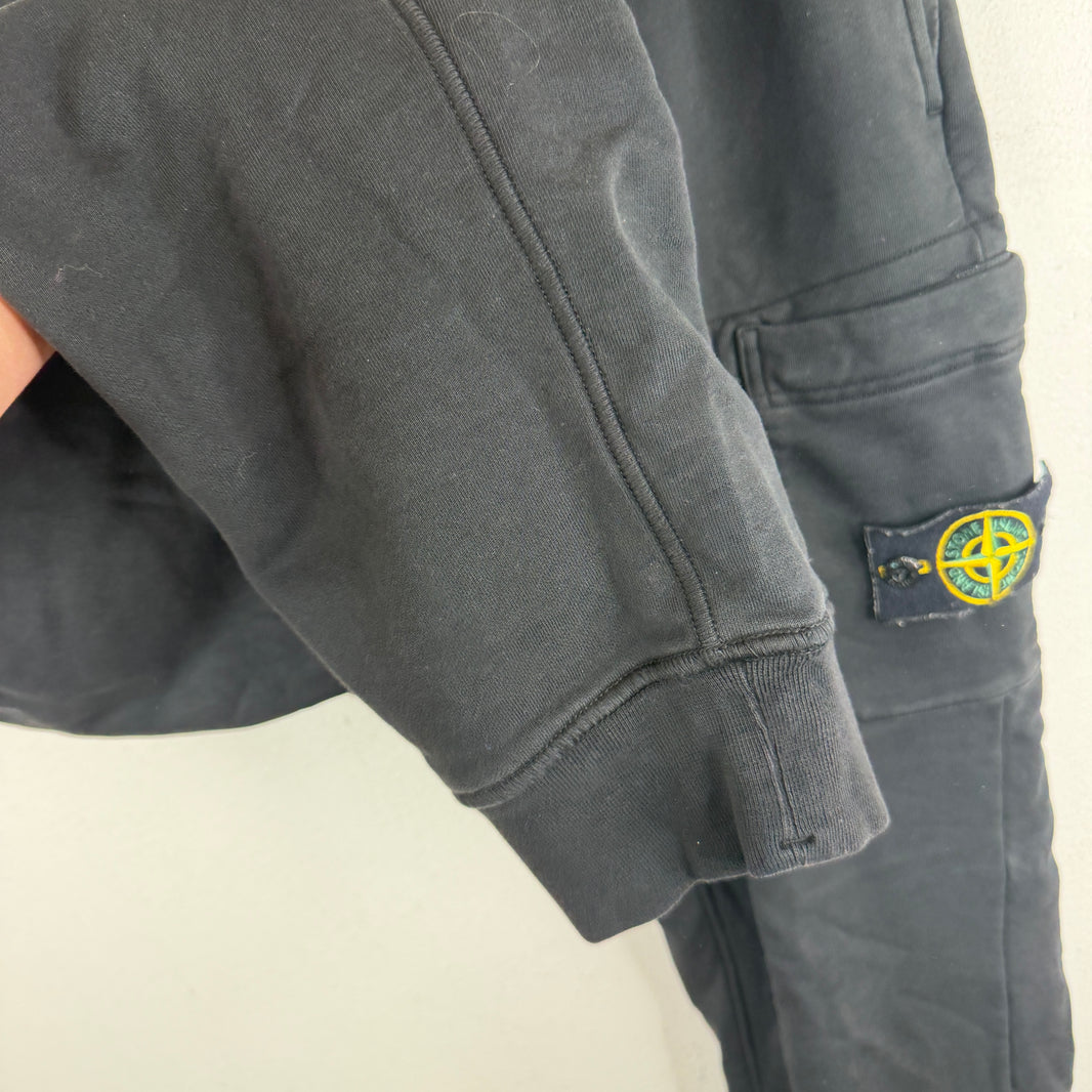 Stone Island Black Cargo Jogger Sweatpants