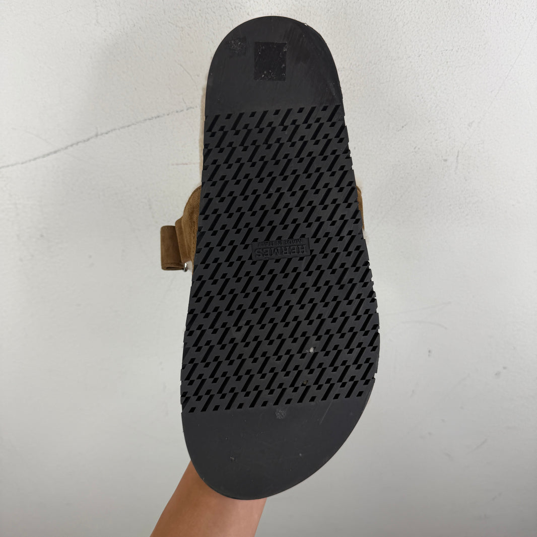 Hermes Shearling Chypre Slides